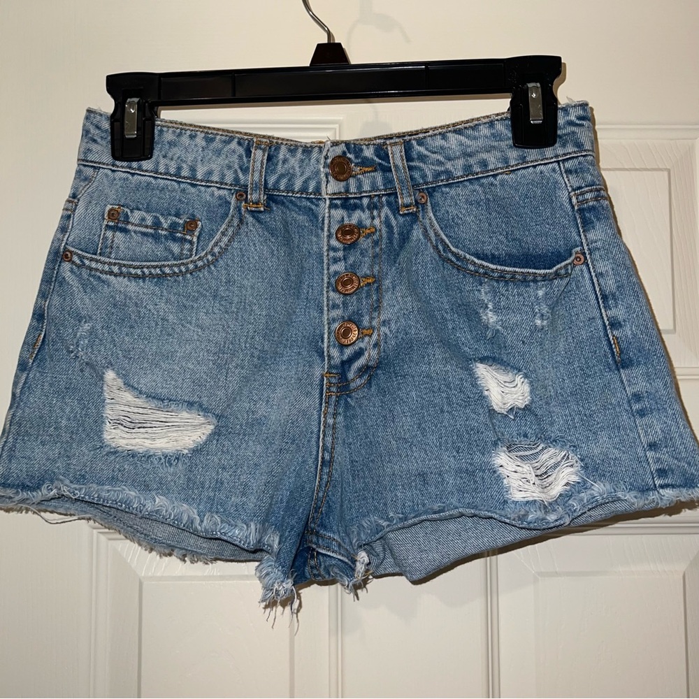 size 26 high-waisted jean shorts